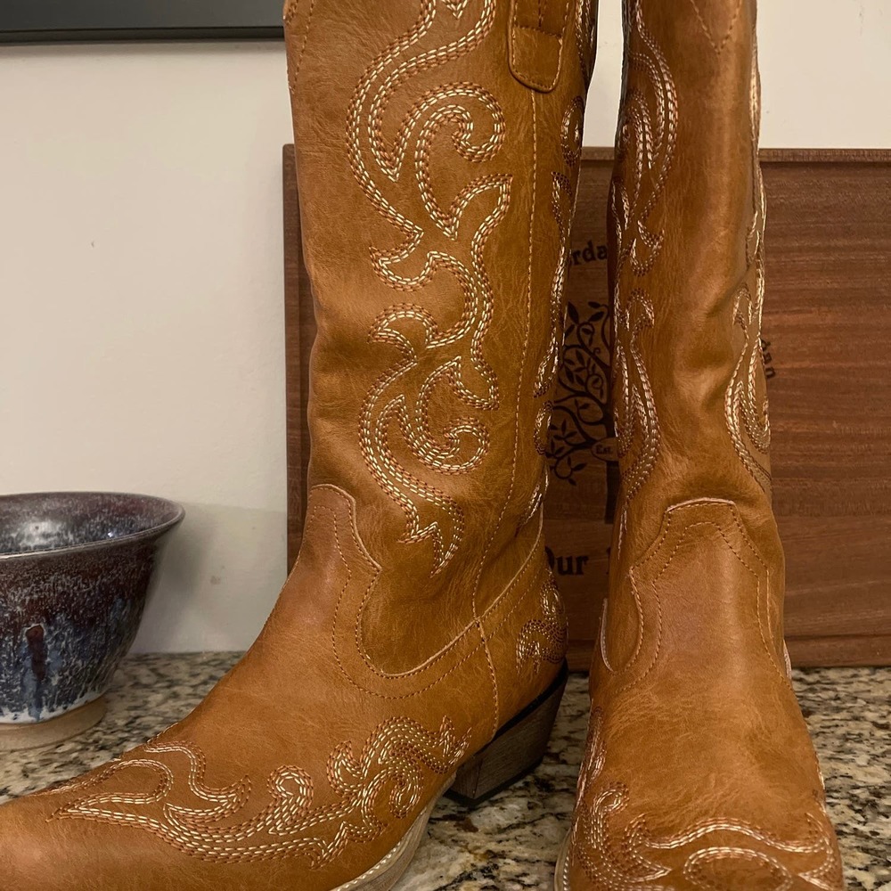 Tan Leather Ankle Boots